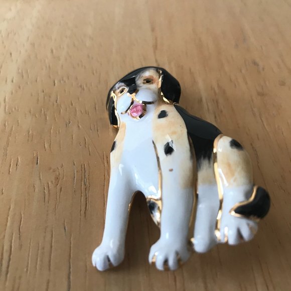 Bernese Mountain Dog Pin Brooch Handmade Vintage - Picture 4 of 5